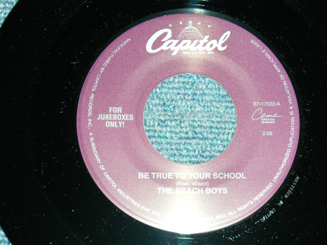 画像1: The BEACH BOYS - A) BE TRUE TO YOUR CHOOL   B) THINGS WE DID LAST SUMMER (NEW) / 1993 US AMERICA "FOR JUKEBOXES ONLY" "LIMITED"  "BRAND NEW" 7" 45 Single