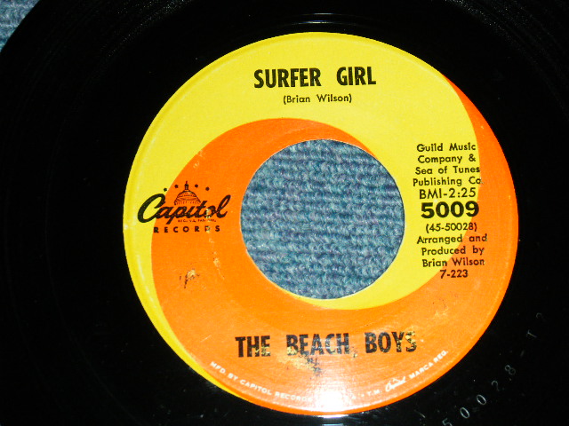 画像3: THE BEACH BOYS - A) SURFER GIRL  B)LITTLE DEUCE COUPE  (Ex++/Ex++) / 1963 US AMERICA ORIGINAL Used 7" SINGLE