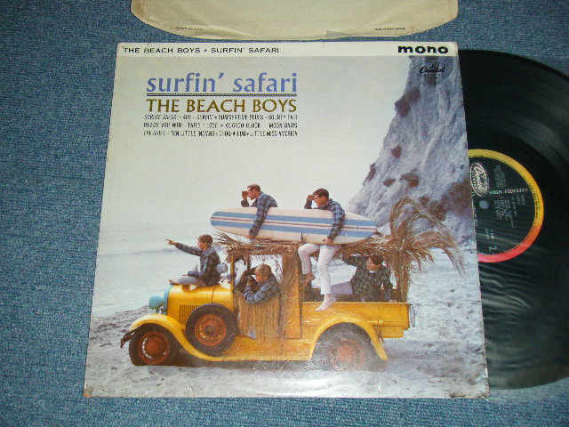 画像1: The BEACH BOYS - SURFIN' SAFARI (MATRIX #A)T1-1808-1N 1 P B)T2-1808-1N 1 G ) (Ex+++, Ex++/Ex++ Looks:Ex) / 1963 UK ENGLAND ORIGINAL "BLACK with RAINBOW Label" MONO Used LP