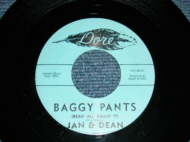 画像1: JAN & DEAN - A) BAGGY PANTS   B) JUDY'S AN ANGEL (Ex++/Ex++) / 1961 US AMERICA ORIGINAL Used 7"SINGLE
