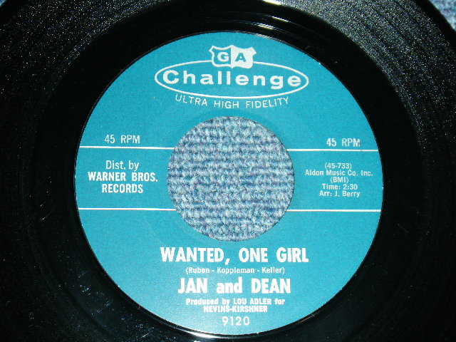 画像1: JAN & ARNIE - A) WANTED, ONE GIRL  B) SOMETHING A LITTLE BIT DIFFERENT (Ex+++/Ex+++) / 1961 US AMERICA ORIGINAL Used 7"SINGLE