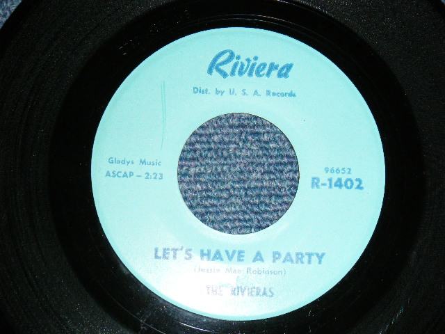 画像1: The RIVIERAS  - A) LET'S KAVE A PARTY  B) LITTLE DONNA (Ex++/Ex++)  / 1964 US AMERICA ORIGINAL 1st Press Version "BLUE Label Version" Used 7" Single