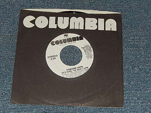 画像1: DARLENE LOVE -  He's Sure The Man I Love  A)STEREO   B)STEREO (MINT/MINT) / 1988 US AMERICA ORIGINAL "PROMO ONLY ST/ST" Used 7" Single