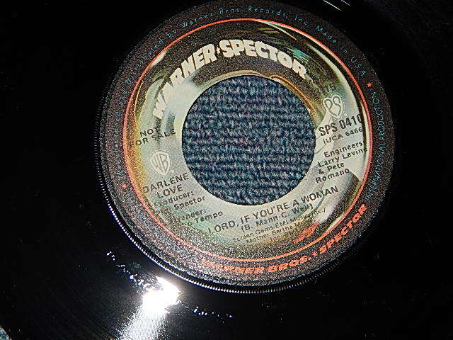 画像1: DARLENE LOVE -  LORD IF YOU'RE A WOMAN  A)MONO   B)STEREO (MINT/MINT) / 1977 US AMERICA ORIGINAL "PROMO ONLY M/ST" Used 7" Single