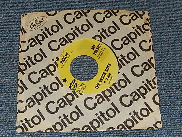 画像1: THE BEACH BOYS -  A) DARLIN'    B) HERE TODAY (A) Ex+++/B) Ex++) / 1967 US AMERICA ORIGINAL "GREEN LABEL PROMO" "with ORIGINAL COMPANY Sleeve" Used 7" SINGLE 
