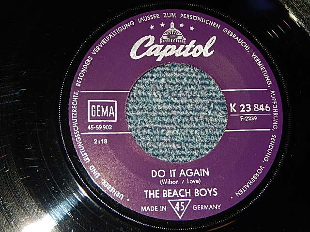 画像1: THE BEACH BOYS - A)DO IT AGAIN  B) WAKE THE WORLD (Ex+++/Ex+++) / 1968 GERMANY ORIGINAL Used 7" 45rpm SINGLE