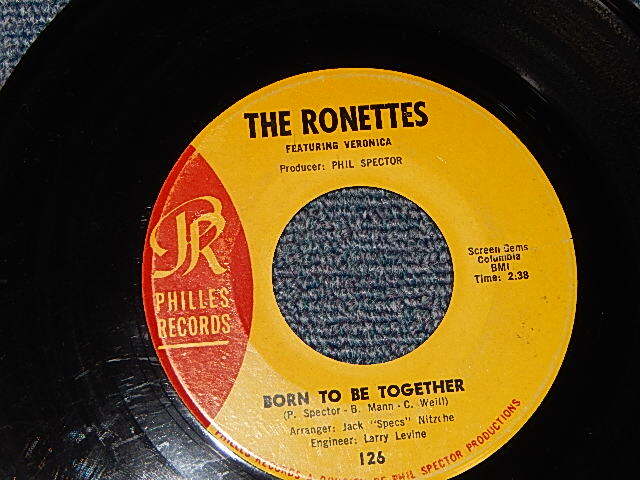 画像1: THE RONETTES - A) BORN TO BE TOGETHER    B)   BLUES FOR BABY(Ex/Ex-) / 1965 US AMERICA ORIGINAL Used 7" 45 rpm SINGLE 
