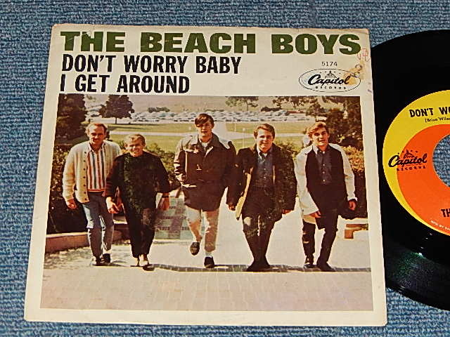 画像1: THE BEACH BOYS - A) DON'T WORRY BABY   B) I GET AROUND (Ex/Ex++ EDSP, STOFC, SWOFC) /  1964 US AMERICA ORIGINAL "With PICTURE SLEEVE" Used 7"45rpm SINGLE 
