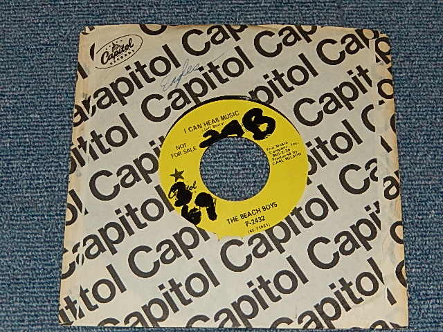 画像1: THE BEACH BOYS -  A) I CAN HEAR MUSIC   B) ALL I WANT TO DO (A) Ex+++/B) Ex++ WOL) / "with ORIGINAL COMPANY Sleeve" Used 7" SINGLE 