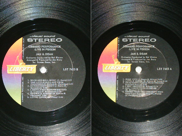 画像: JAN & DEAN - COMMAND PERFORMANCE : LIVE IN PERSON  ( Ex++ /Ex+++ )  / 1965 US ORIGINAL STEREO  LP 