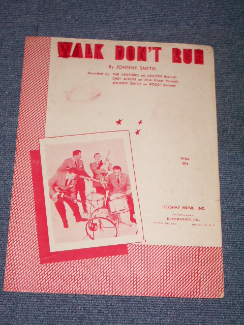画像1: THE VENTURES - WALK DON'T RUN MUSIC SHEET    / 1960 US ORIGINAL BOOK  