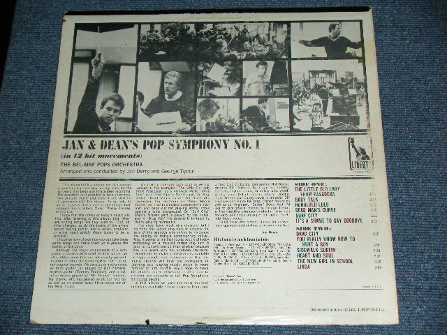 画像: BEL-AIRE POPS ORCHESTRA ( Conducted by JAN BERRY & GEROGE TIPTON )  - JAN & DEAN'S POP SYMPHONY NO.1 ( Ex/Ex++ )  / 1965 US ORIGINAL MONO  LP 