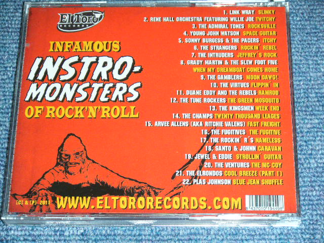画像: V.A. OMNIBUS -  INFAMOUS INSTRO-MONSTERS Of ROCK 'N' ROLL /  2011 Brand New CD