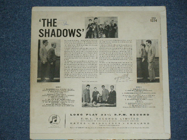 画像: THE SHADOWS - THE SHADOWS ( VG+++/Ex ) / 1961 UK ORIGINAL "Green With  Gold text " Label MONO LP 