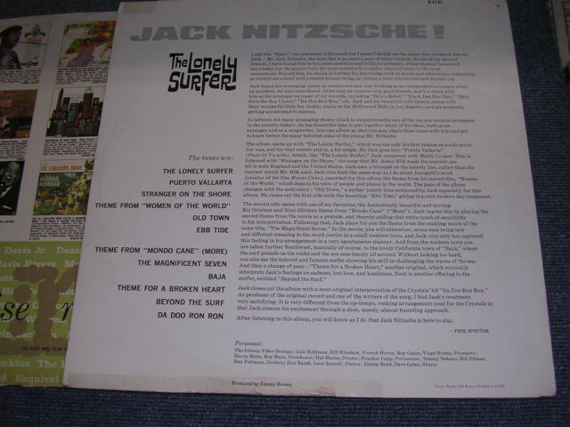 画像: JACK NITZSCHE - THE LONELY SURFER ( Ex+/MINT ) / 1963 US ORIGINAL Mono LP