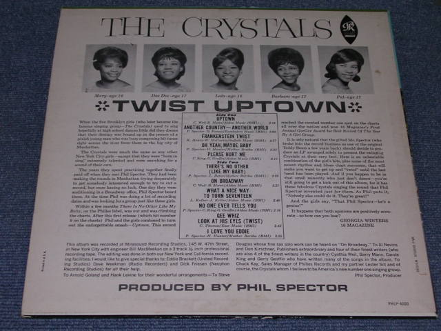 画像: THE CRYSTALS - TWIST UP TOWN (Ex++/Ex+++) / 1962 US AMERICA ORIGINAL "BLUE LABEL "MONO Used LP 