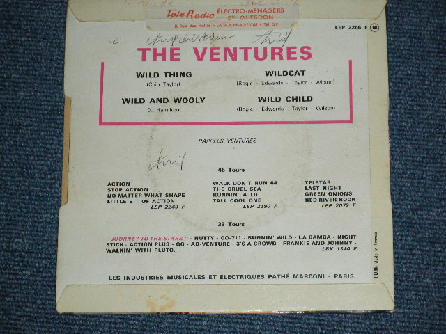 画像: THE VENTURES - WILD THING / 1960's  FRANCE Original 7" EP With PICTURE SLEEVE 