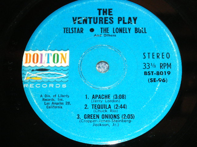 画像: THE VENTURES - PLAY TELSTAR ( No JACKET )/ 1962 US ORIGINAL 7"EP