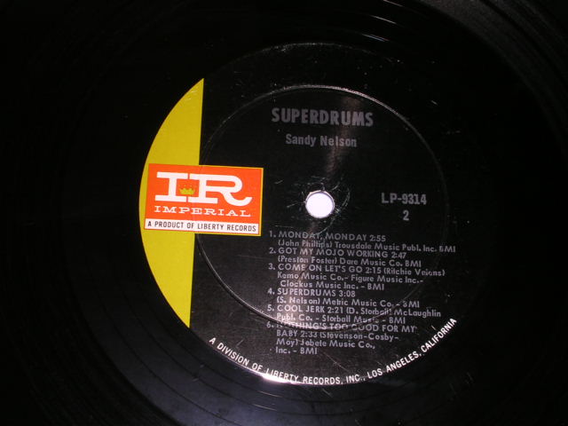 画像: SANDY NELSON - SUPERDRUMS!   / 1966US ORIGINAL MONO LP 