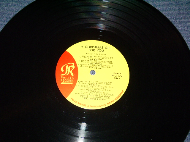 画像:  VA ( CRYSTALS+RONETTES+DARLEN LOVE+More ) - A CHRISTMAS GIFT FOR YOU ( Ex++ / Ex+++ )  /1964  US Original 2nd Press Label YELLOW LABEL MONO LP  