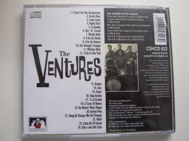 画像: THE VENTURES -A GO GO + WHERE THE ACTION IS ( 2 in 1 )/ 1994  UK& EU SEALED   CD 