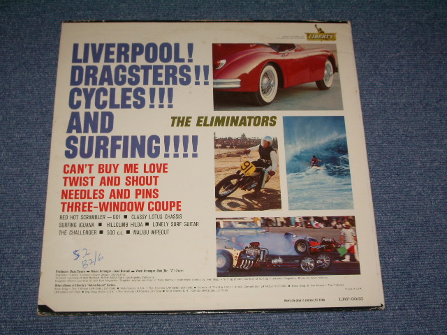 画像: THE ELIMINATORS  - LIVERPOOL! DRAGSTERS!! CYCLES!!! SURFING!!!!  ( Promo MONO : Ex+/MINT- ) / 1964 US ORIGINAL PROMO AUDITION LABEL Mono LP 