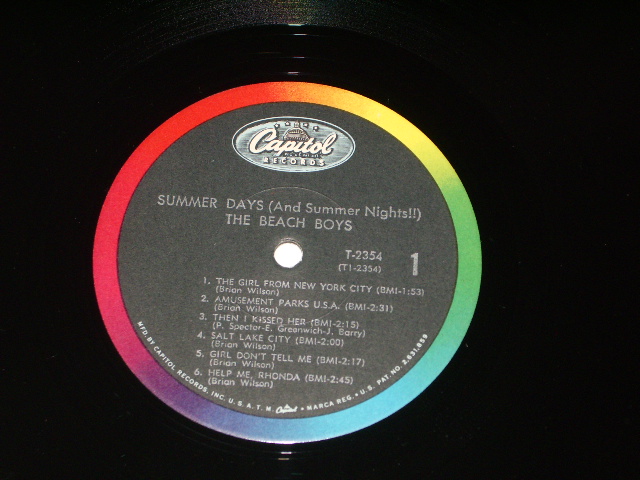 画像: The BEACH BOYS -SUMMER DAYS  ( Ex+/Ex+++ : Matrix #  F-9/F-9 ) / 1965 US ORIGINAL MONO  LP