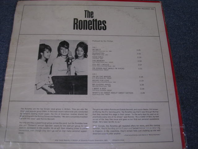 画像: RONETTES - THE RONETTES featuring VERONICA / 1965 US ORIGINAL BLUE Label MONO  LP 