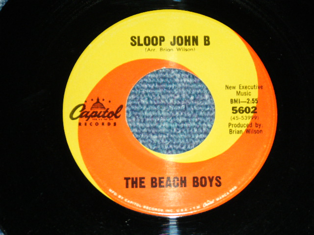 画像: THE BEACH BOYS - SLOOP JOHN B.   ( MATRIX F1 / F1: DIE-CUT PS ) / 1966 US ORIGINAL 7" SINGLE With PICTURE SLEEVE 