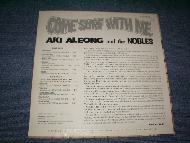 画像: AKI ALEONG AND THE NOBLES - COME SURF WITH ME / 1963 US ORIGINAL MONO LP