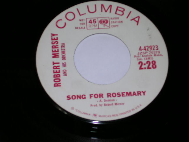 画像: ROBERT MERSEY - BUSY BUTTERFLY  / 1960s US  ORIGINAL White Label Promo 7"Single