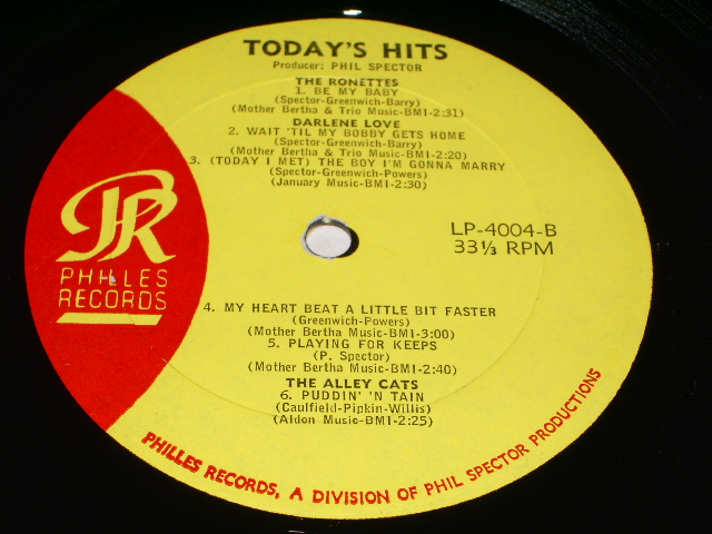 画像: RONETTES+CRYSTALS+DARLEN LOVE+More - TODAY'S HITS (MONO) / 1964 US 2nd Label YELLOW LABEL LP 