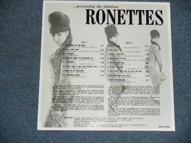 画像: THE RONETTES - ...PRESENTING FABULOUS FEATURING VERONICA (BEST) / REPRO or REISSUE Brand New  STEREO LP  