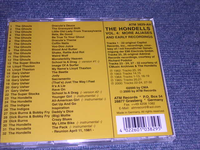 画像: THE HONDELLS - VOL.4 1965-1970  MORE ALIASES AND EARLY RECORDINGS  / 2000 GERMAN Brand New CD 