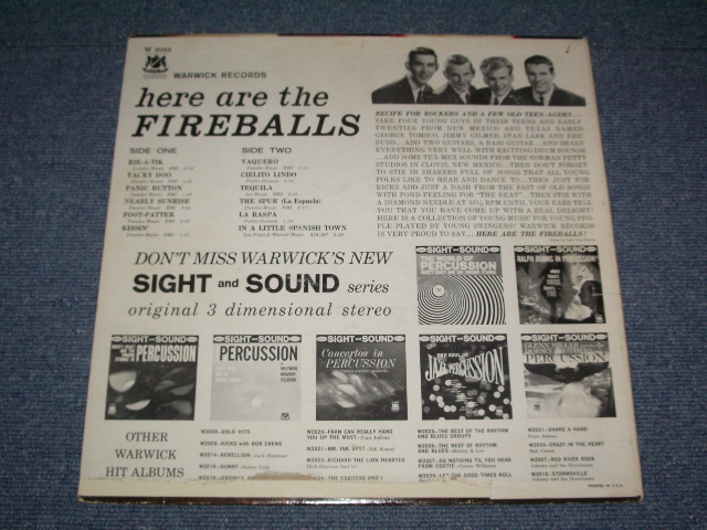 画像: FIREBALLS - HERE ARE THE FIREBALLS  / 1961 US ORIGINAL MONO  LP