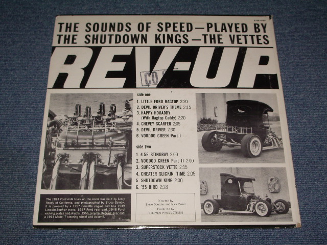 画像: THE VETTES - REV-UP  ( Ex+/ Ex+++, B-1:Ex ) / 1963 US ORIGINAL Stereo LP 