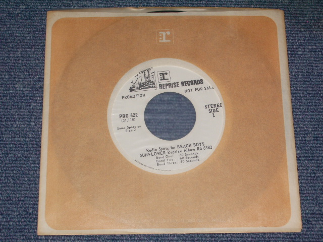 画像1: THE BEACH BOYS - Radio Spots for BEACH BOYS SUNFLOWER Reprise Album RS-6382 / 1970 US ORIGINAL Promo Only 7"Single