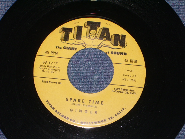 画像: GINGER - DRY TEARS / 1961 US ORIGINAL 7" Single 