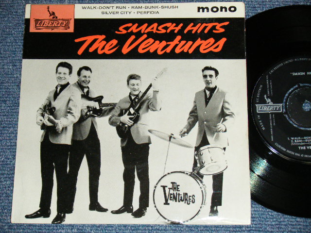 画像1: THE VENTURES - SMASH HITS  / 1962 UK Original 7" EP With PICTURE SLEEVE 
