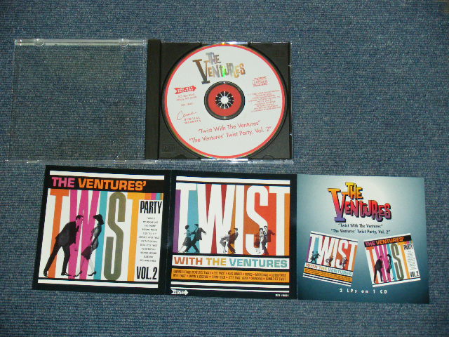 画像: THE VENTURES - TWIST WITH + TWIST PARTY VOL.2 ( 2 in 1+ BONUS TRACK ) / 1996 US ORIGINAL Used CD 