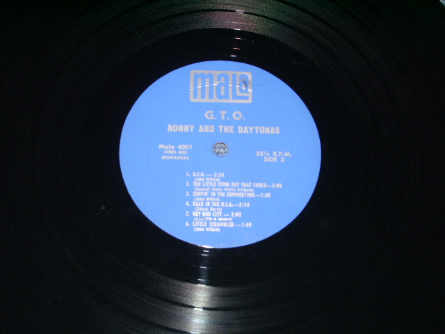 画像: RONNY AND THE DAYTONAS - G.T.O. ( Ex+/Ex+++ )  / 1964 US ORIGINAL  MONO LP 