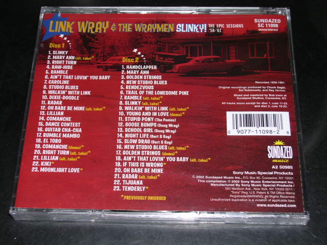 画像: LINK WRAY -  SLINKY! THE EPIC SESSIONS '58 - '61 / 2002 US SEALED 2 CD