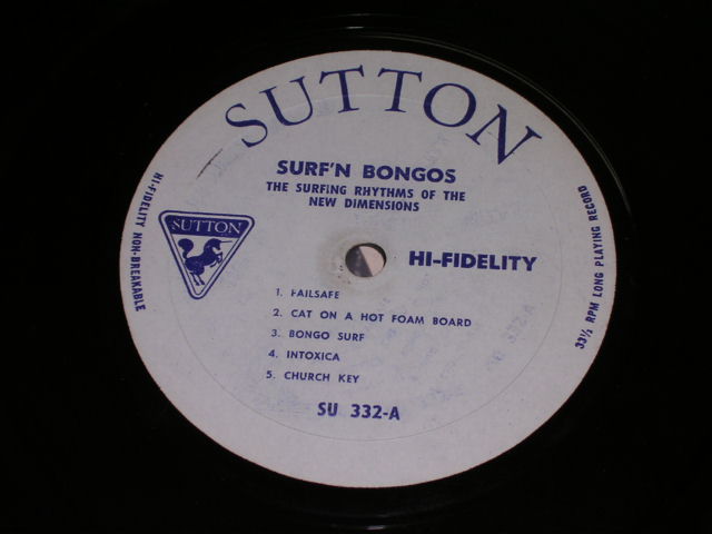 画像: THE NEW DIMENSIONS - SURFIN' BONGOS / 1963 US ORIGINAL Mono  LP 
