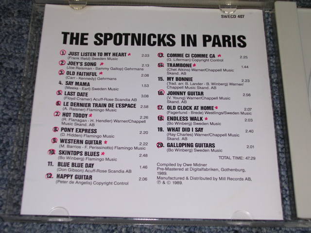 画像: THE SPOTNICKS - IN PARIS / 1989 SWEDEN Original Used CD 