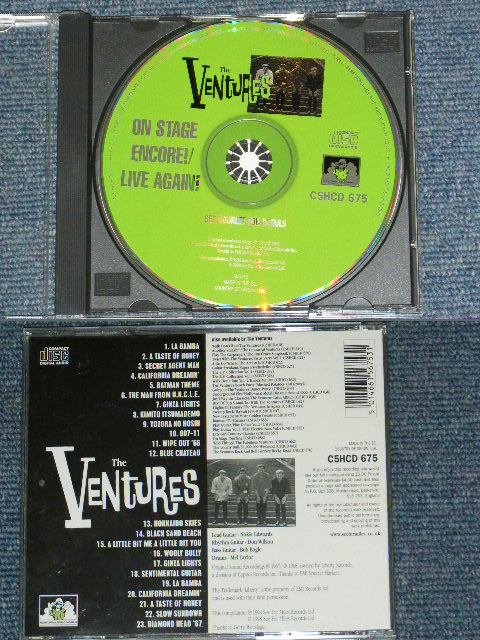 画像: THE VENTURES - ON STAGE ENCORE! + LIVE AGAIN ( 2 in 1 )/ 199  UK& EU Used CD 