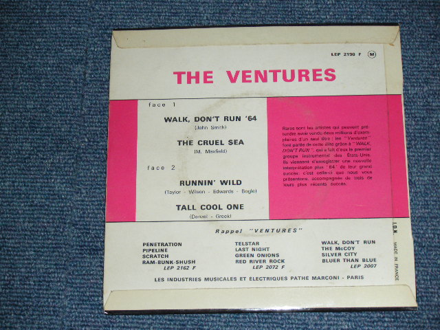 画像: THE VENTURES - WALK, DON'T RUN '64 ( Ex++,Ex+/Ex++ )  / 1960's  FRANCE Original 7" EP With PICTURE SLEEVE 