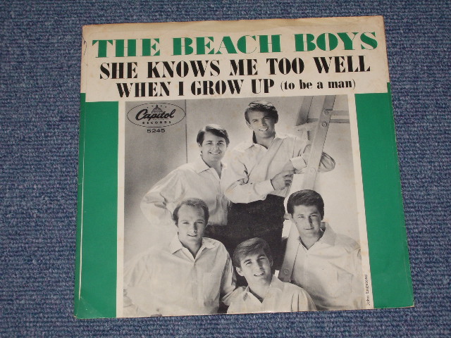 画像: THE BEACH BOYS - WHEN I GROW UP( GREEN BORDER Cover )  /  1964 US  Original Ex/Ex+  7"Single With Picture Sleeve  
