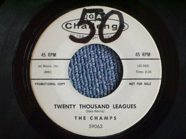画像: THE CHAMPS - TOO MUCH TEQUILA / 1960 US ORIGINAL white label promo 7"SINGLE 
