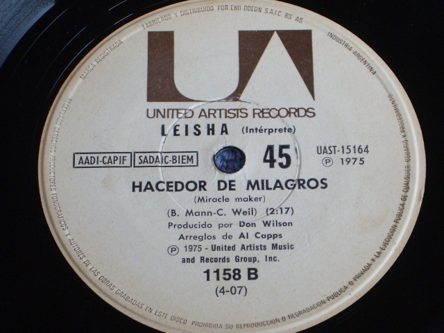 画像: LEISHA( DON WILSON of THE VENTURES) - SENTIMIENTOS(FEELINGS / 1975 ARSENTINA ORIGINAL 7"SINGLE 