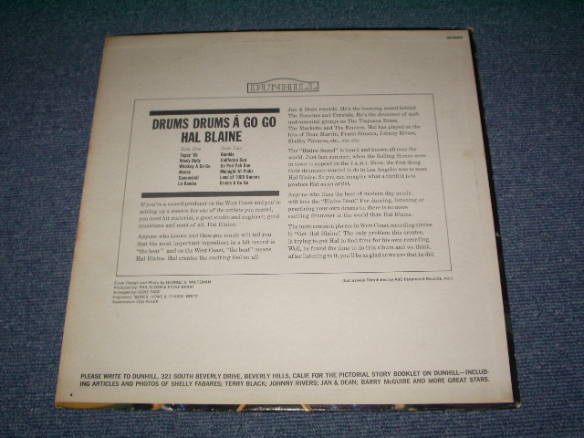 画像: HAL BLAINE - DRUMS! DRUMS! A GO GO  ( Ex+ / MINT) / 1966 US ORIGINAL Stereo  LP 